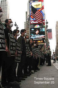 Times Square, Cidade de Nova Iorque, 25 de Setembro de 2001