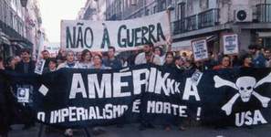 Manifestação em Lisboa contra a guerra