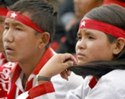 Comício maoista em Katmandu