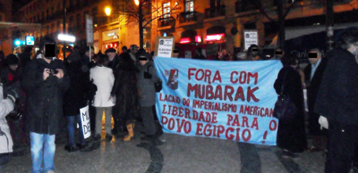 Concentração em Lisboa de apoio à insurreição popular no Egipto