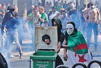 Imagem da manifestação em Paris