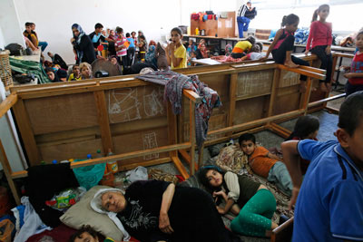 Vítimas da escola primária atacada por Israel em Gaza