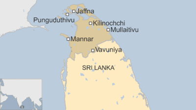 A região tâmil do Seri Lanca