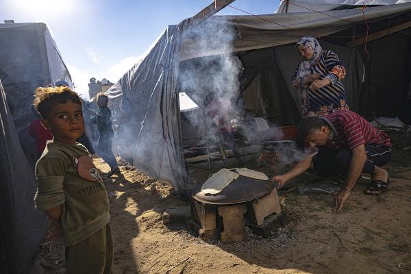 Campo de refugiados na Faixa de Gaza, 15 de novembro de 2023 (Foto: AP)